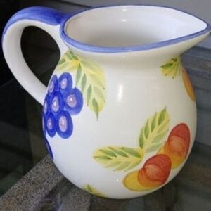 Artist Touch Hand-Painted Fruit Ceramic Jug